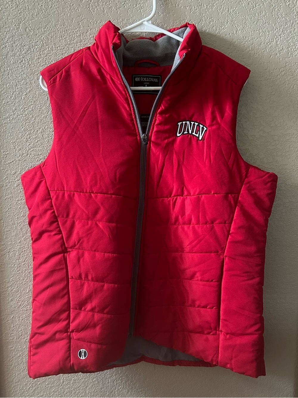 UNLV Holloway Ladies Red Vest with Contrast Gray Lining